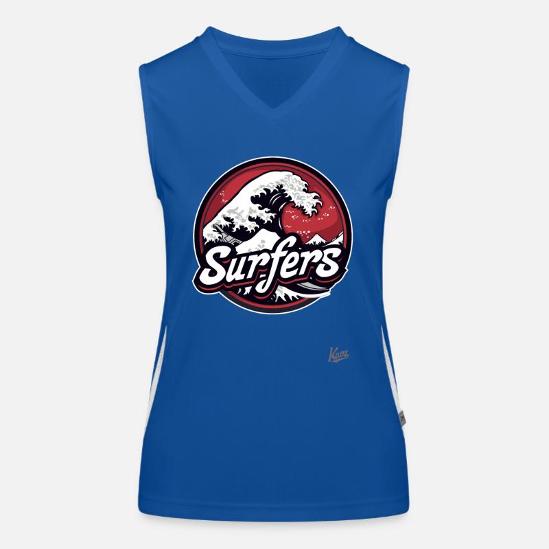 Wave Surfers: Grab the Wave and Ride It Women's Functional Contrast Tank Top