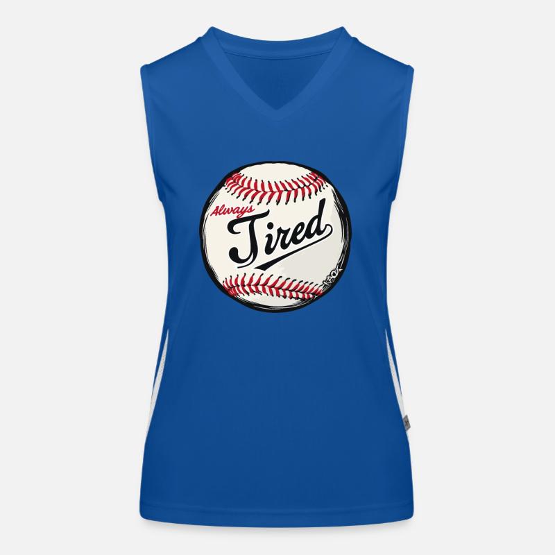 Baseball Team Parody: Always Tired Women's Functional Contrast Tank Top