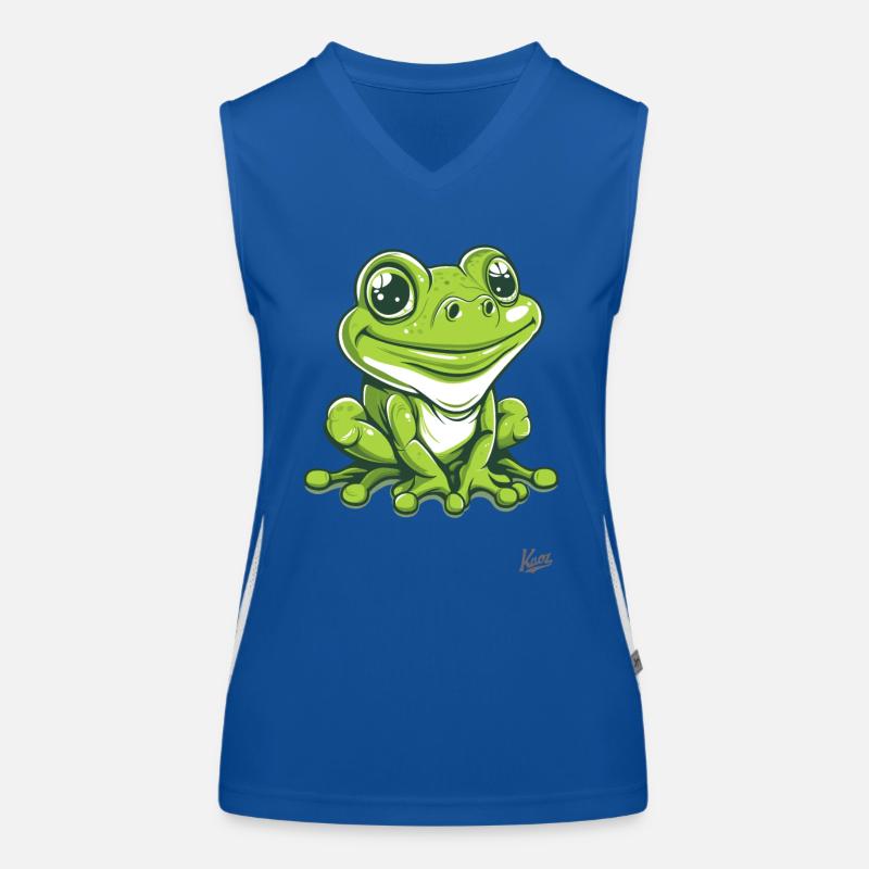 Grenouille heureuse mignonne Débardeur respirant contrasté Femme