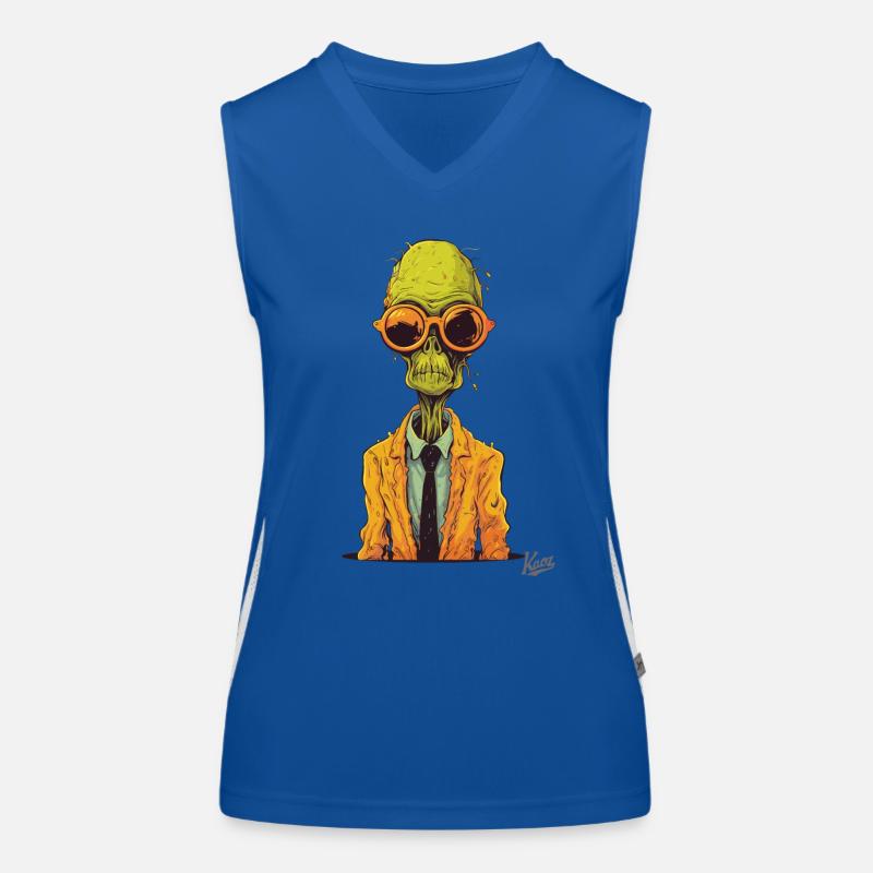 Der Alien-Zombie-Workaholic Funktionelles Kontrast-Tank Top für Frauen