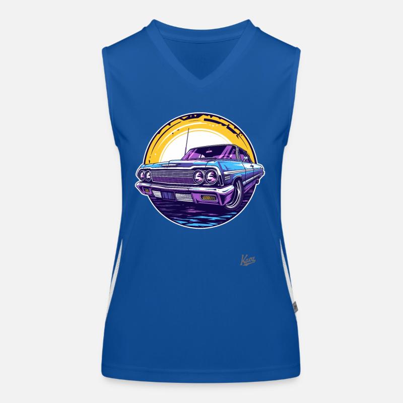 Classic classic car: Lowrider legend Women's Functional Contrast Tank Top