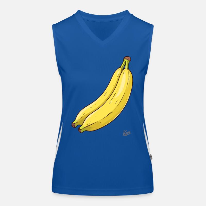 zwei mal Banane sind ein Paar Bananen Funktionelles Kontrast-Tank Top für Frauen