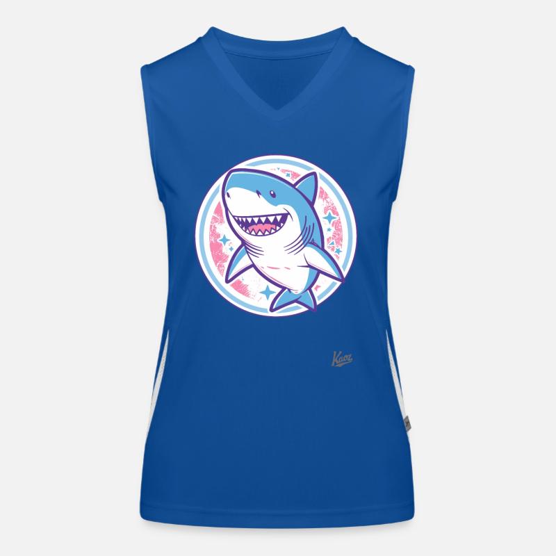 Requin drôle amical Débardeur respirant contrasté Femme