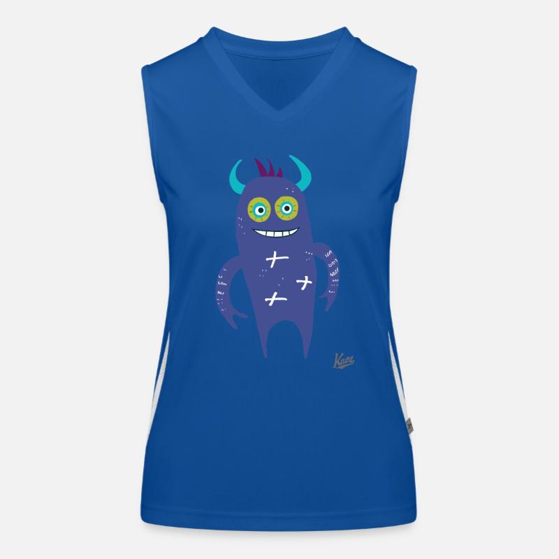 little blue monster Women's Functional Contrast Tank Top
