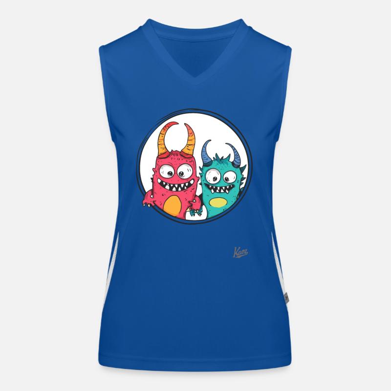 Lustige Monster-Freunde Funktionelles Kontrast-Tank Top für Frauen