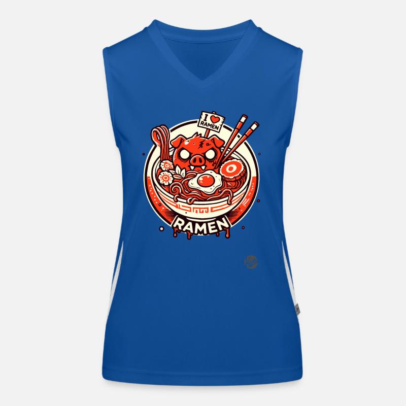 Japanischer Ramen Eier Speck und Schweinefleisch Funktionelles Kontrast-Tank Top für Frauen