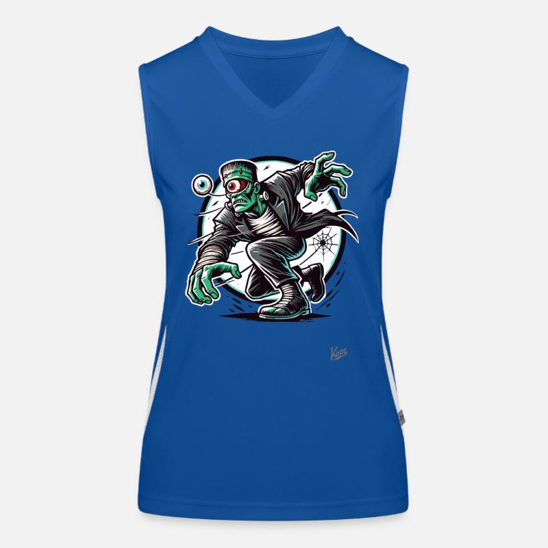 Le Cyclope Vert Monstre Zombie Mort-vivant Débardeur respirant contrasté Femme