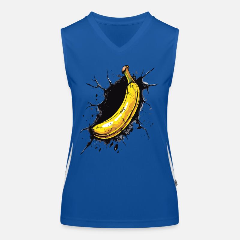 Une banane brise le mur Débardeur respirant contrasté Femme