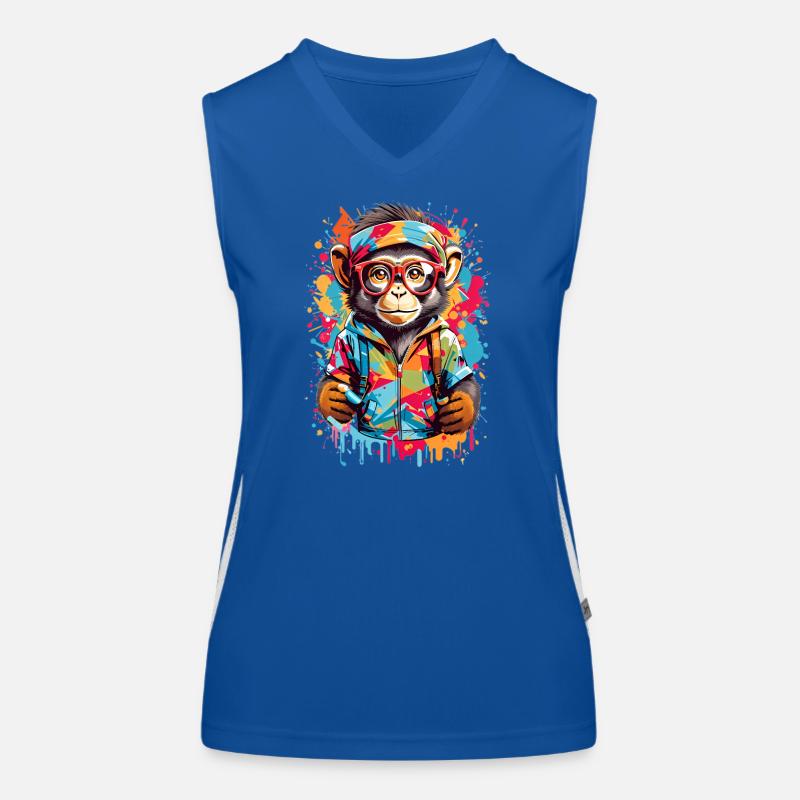 Coole Affe Funktionelles Kontrast-Tank Top für Frauen