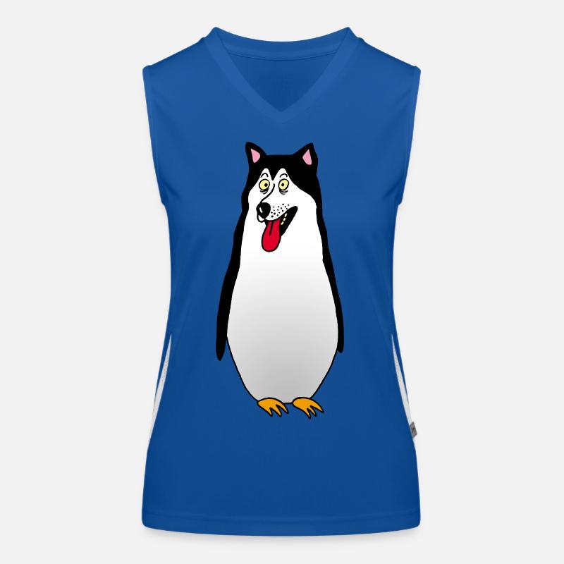 Penguin Dog Women's Functional Contrast Tank Top