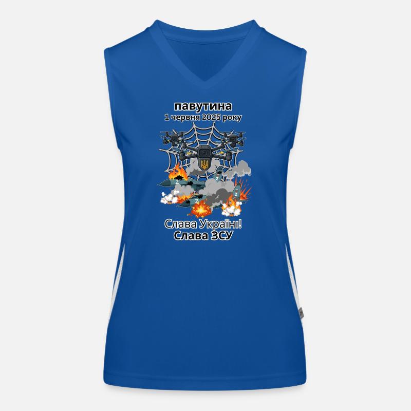 Ukraine Design, Operation Spiderweb, Spiderweb Women's Functional Contrast Tank Top