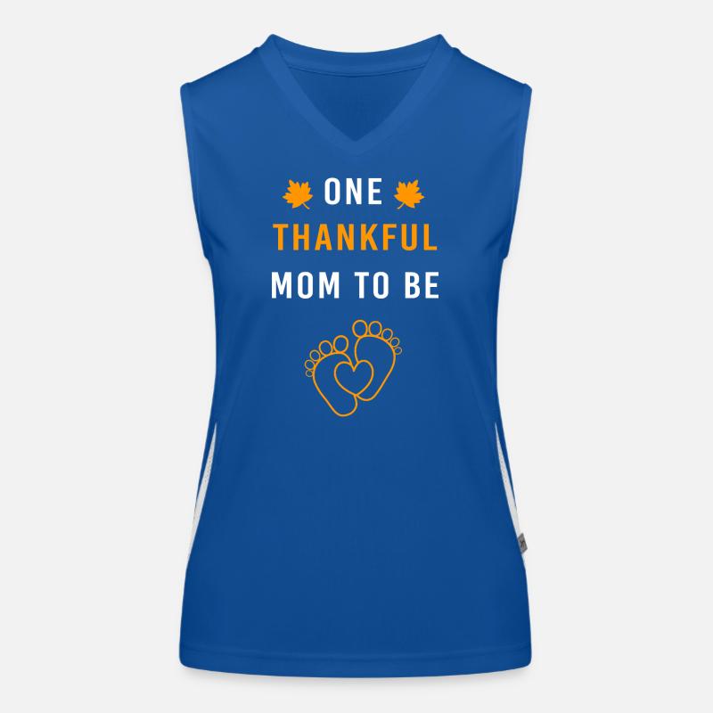 Thanksgiving Gender Reveal Werdende Mutter Funktionelles Kontrast-Tank Top für Frauen