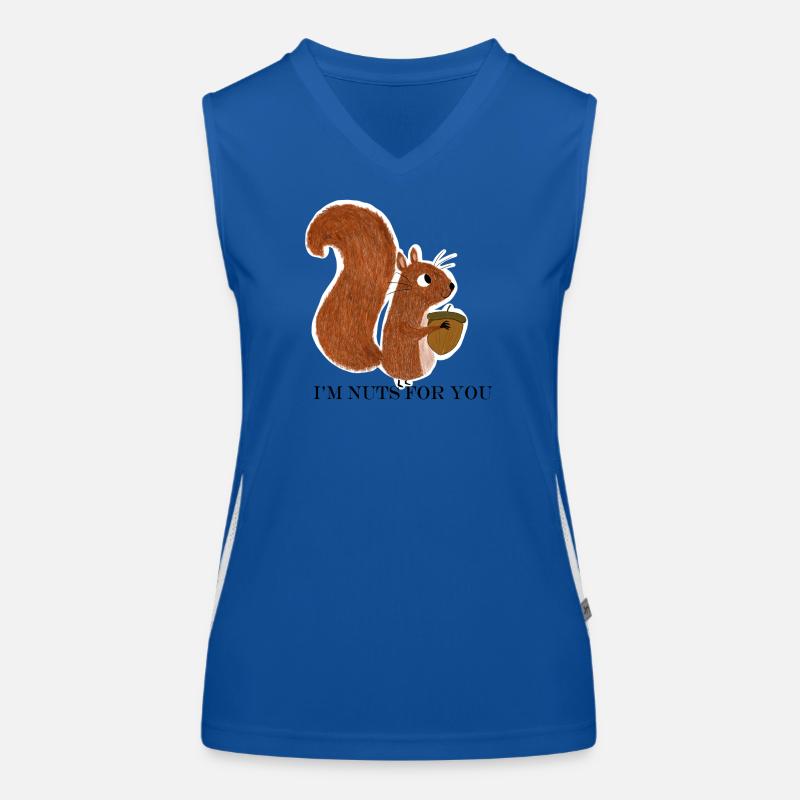 Eichhörnchen mit Eichel Funktionelles Kontrast-Tank Top für Frauen