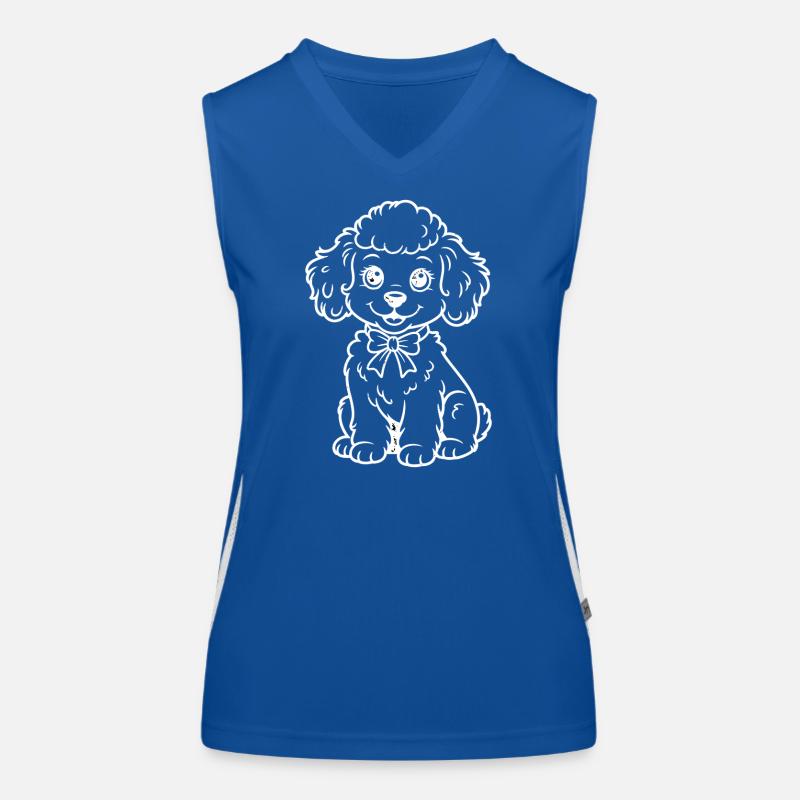 Caniche avec illustration d’arc Débardeur respirant contrasté Femme