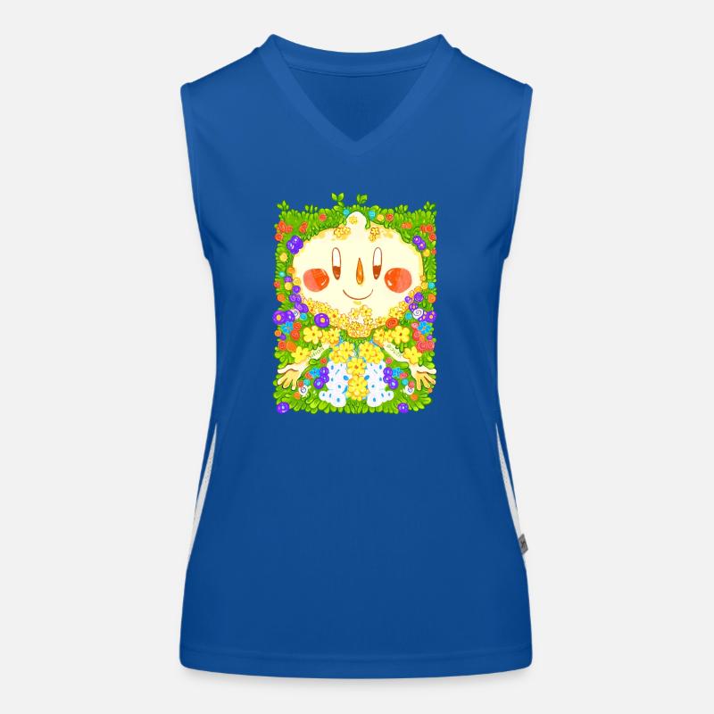 Flower bed - Women's Functional Contrast Tank Top - royal/white