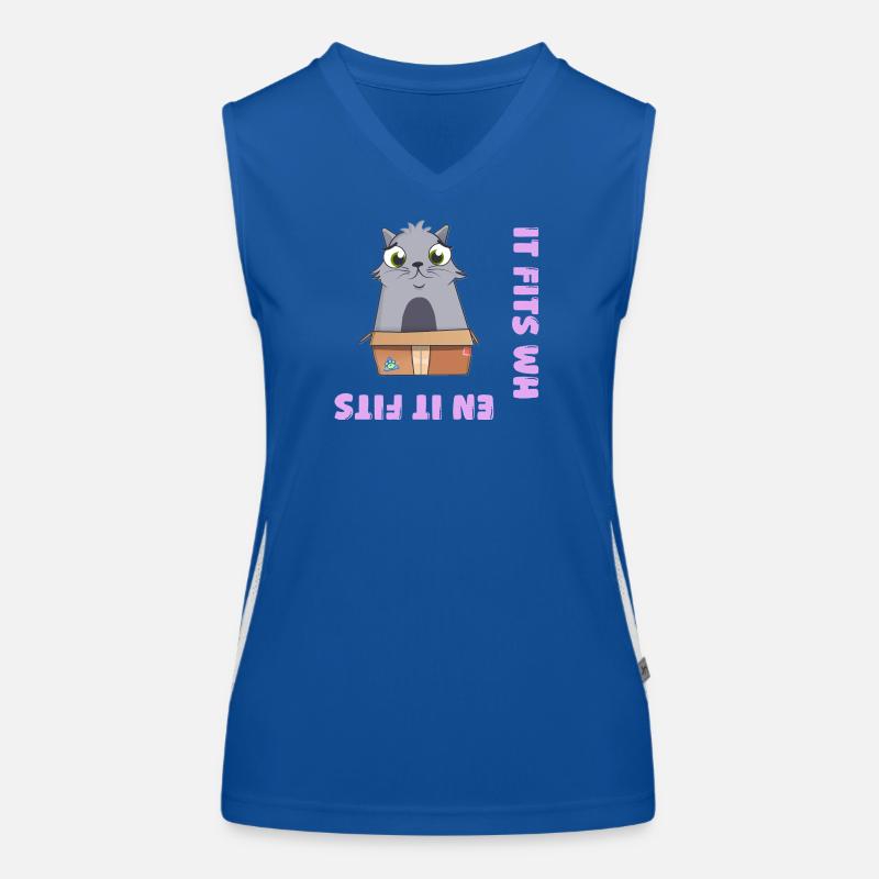 Es passt wenn es passt Funktionelles Kontrast-Tank Top für Frauen