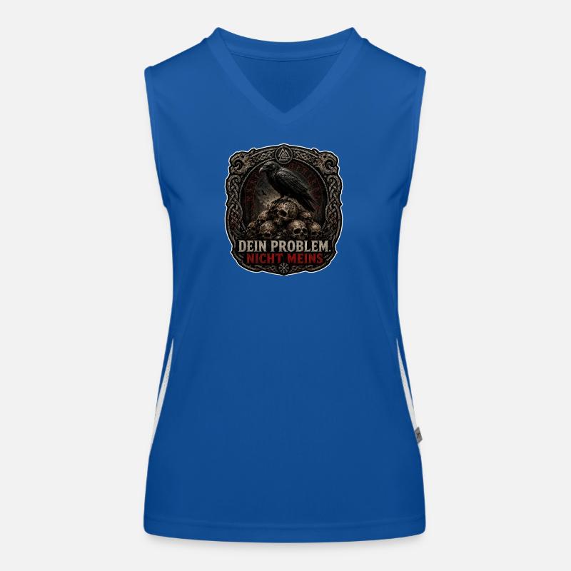 Dein Problem Nicht Meins Gothic Patch Funktionelles Kontrast-Tank Top für Frauen