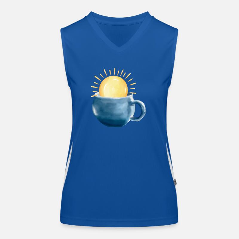 Sun in the cup - Women's Functional Contrast Tank Top - royal/white