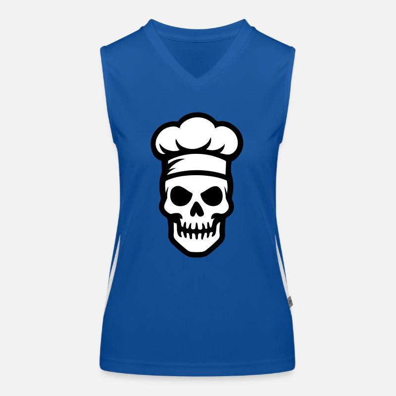 Chef Skeleton Chef Chef Hat Women's Functional Contrast Tank Top