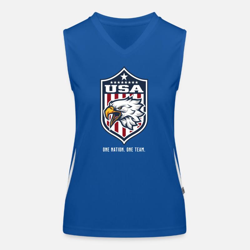 USA Eagle-Team Funktionelles Kontrast-Tank Top für Frauen
