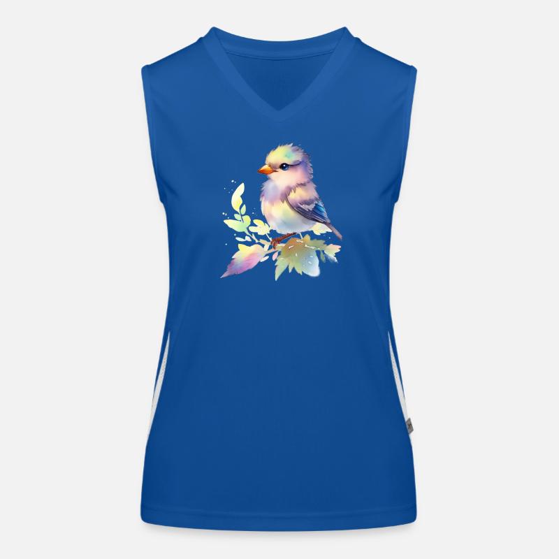 süßer Vogel Funktionelles Kontrast-Tank Top für Frauen