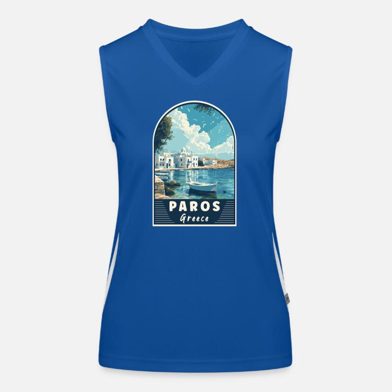 Explorez Paros en Grèce Paradis méditerranéen Débardeur respirant contrasté Femme