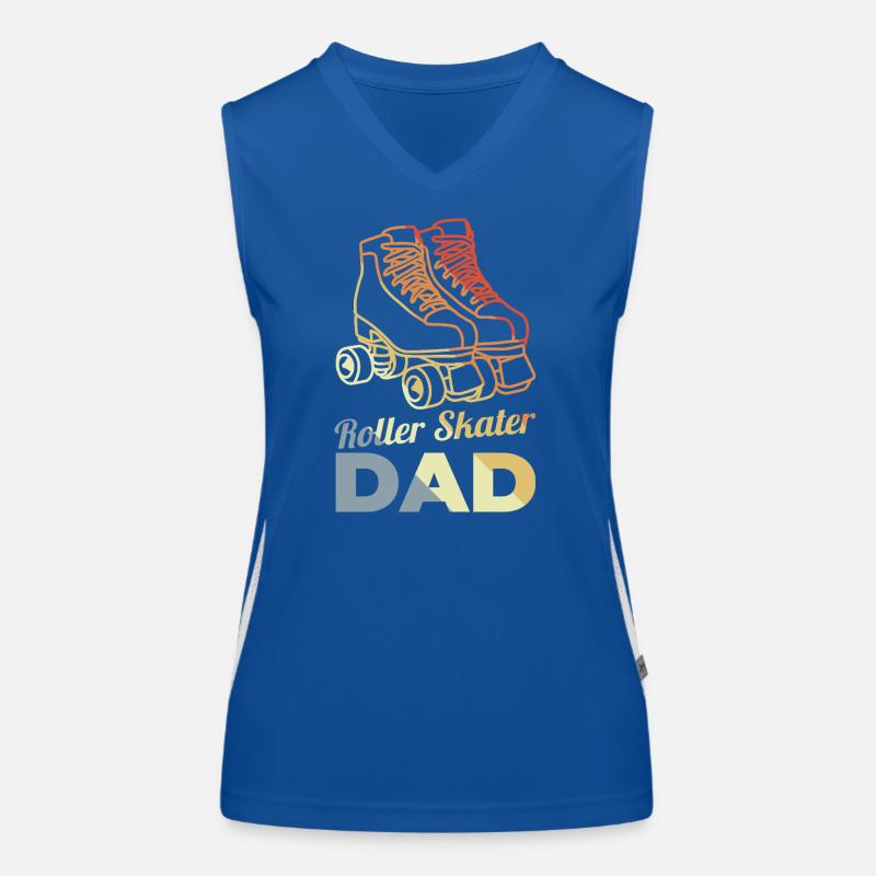 Roller skate dad Women's Functional Contrast Tank Top