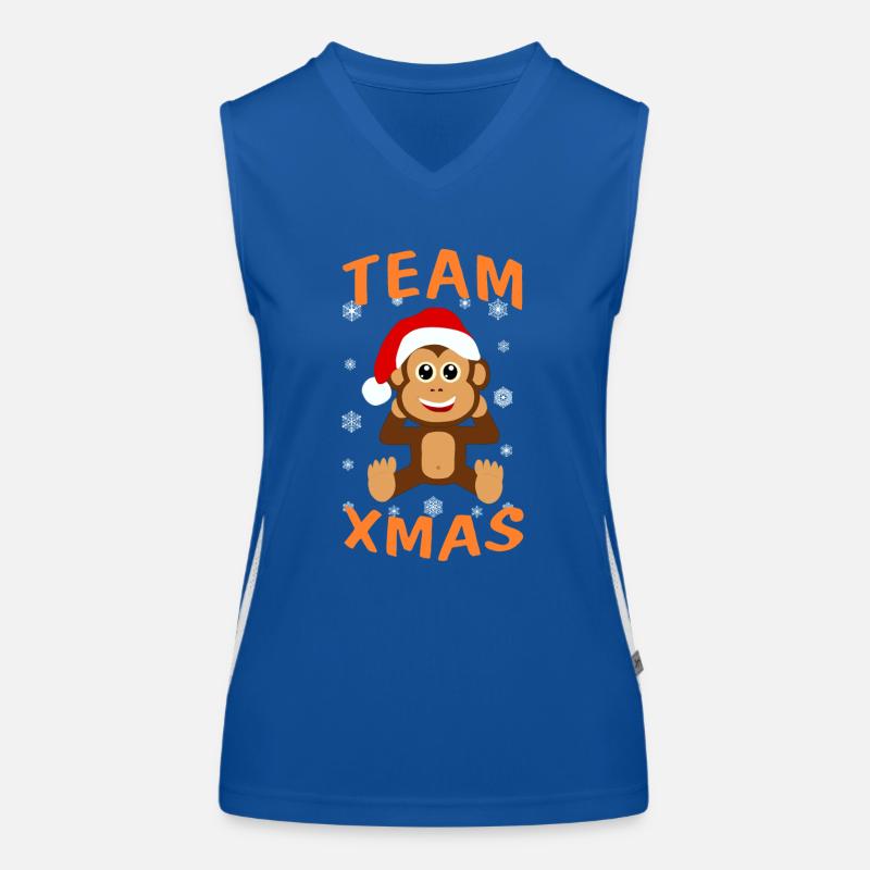 Team Chimpanzee Xmas for Service Crews Women's Functional Contrast Tank Top
