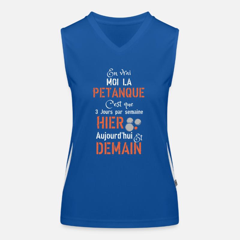 En vrai moi la Pétanque Débardeur respirant contrasté Femme