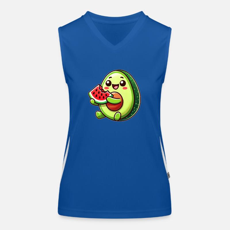 Doux Avocat Melon Dessin Animé Fruit Été Débardeur respirant contrasté Femme