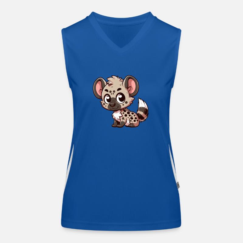 Süße Hyäne Comic Cartoon Design Funktionelles Kontrast-Tank Top für Frauen