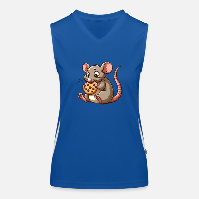 Biscuit mignon à grignoter la souris Débardeur respirant contrasté Femme