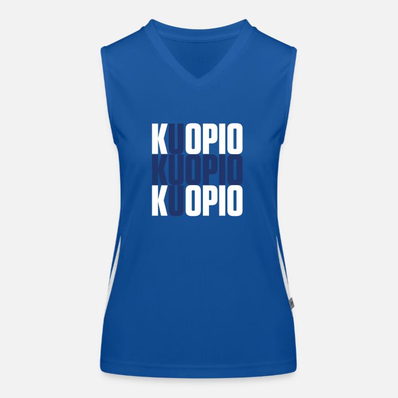 Kuopio Finlande Drapeau Débardeur respirant contrasté Femme