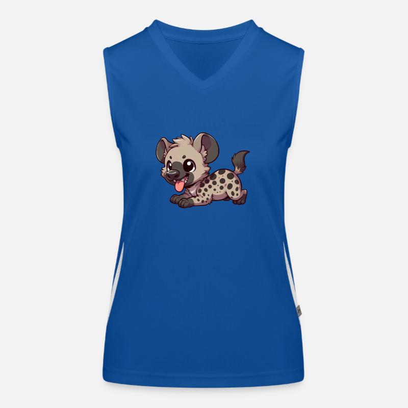 Conception de bande dessinée de bande dessinée de hyène mignonne Débardeur respirant contrasté Femme