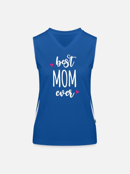 Beste Mutter aller Zeiten - Funktionelles Kontrast-Tank Top für Frauen - Royal/Weiß - Vorne