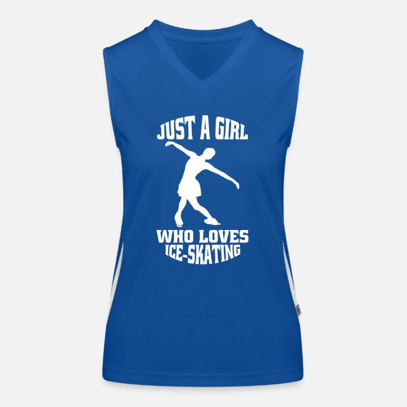 Schlittschuh Eiskunstlaufen Eislauf Eiskunstlauf Funktionelles Kontrast-Tank Top für Frauen