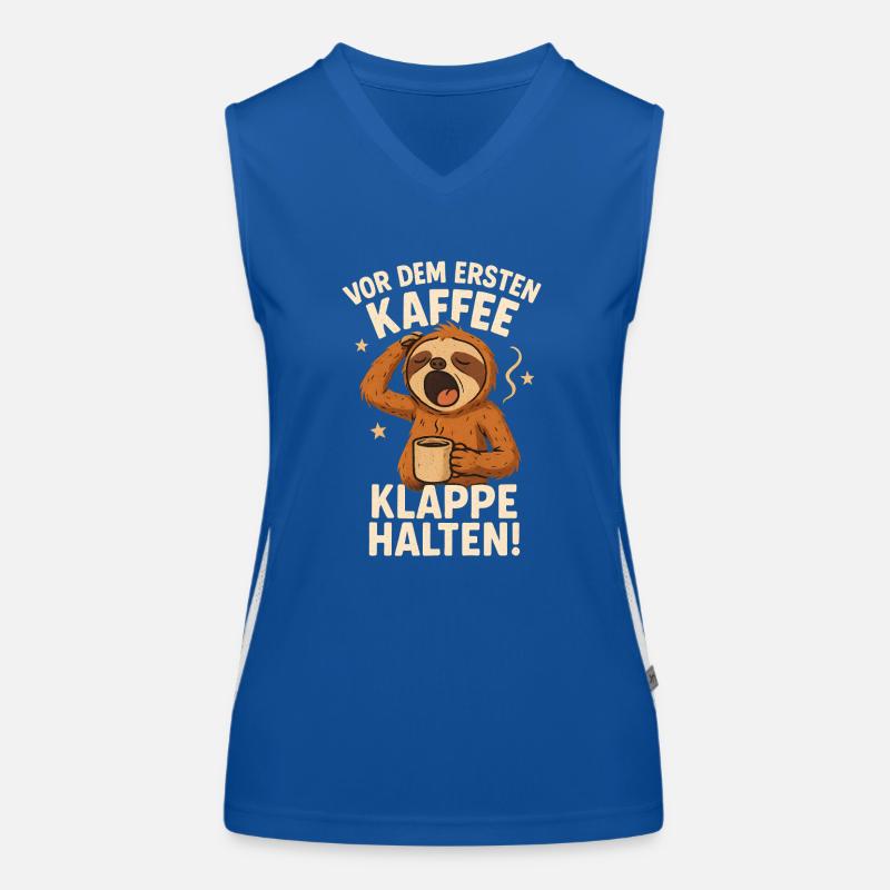 Vor dem ersten Kaffee Klappe halten! Funktionelles Kontrast-Tank Top für Frauen