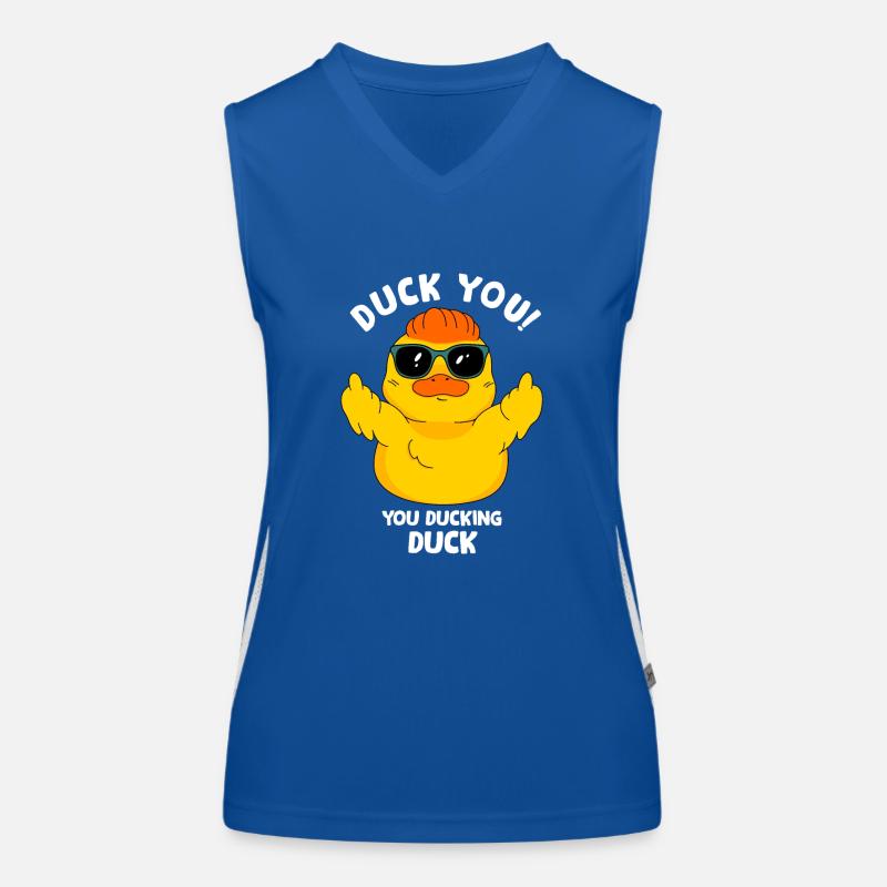 Sarcasme et canard Débardeur respirant contrasté Femme