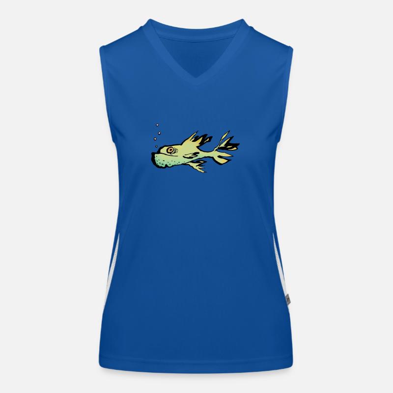 Fisch Funktionelles Kontrast-Tank Top für Frauen