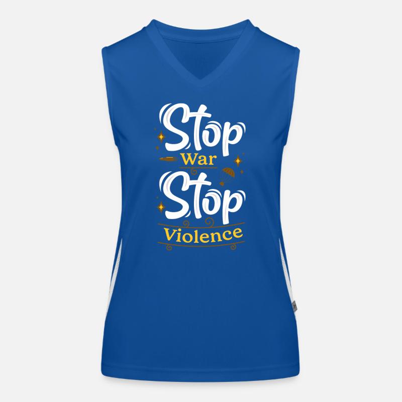Stop war Stop violence Women's Functional Contrast Tank Top