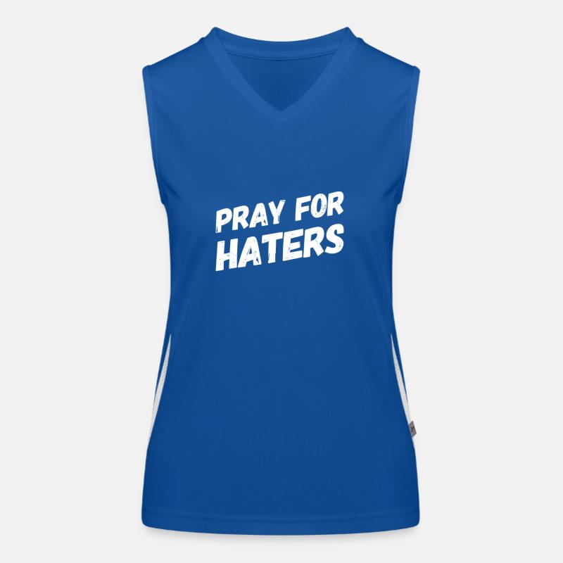 PRAY for haters +++ NEW Design by # Maximum Design Funktionelles Kontrast-Tank Top für Frauen