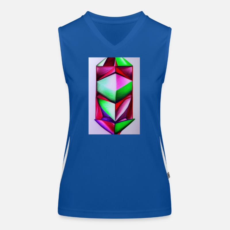 Edelstein Muster Funktionelles Kontrast-Tank Top für Frauen