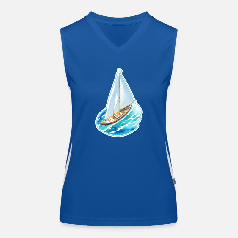 Segelschiff Funktionelles Kontrast-Tank Top für Frauen
