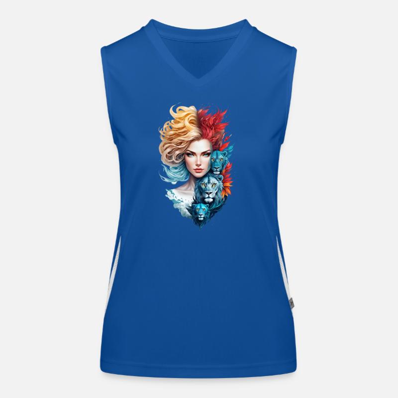 Danion eye and starry hair Women's Functional Contrast Tank Top