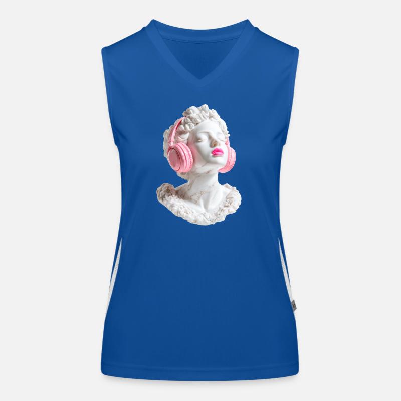 Marmor Diva: Beats in Pink Funktionelles Kontrast-Tank Top für Frauen