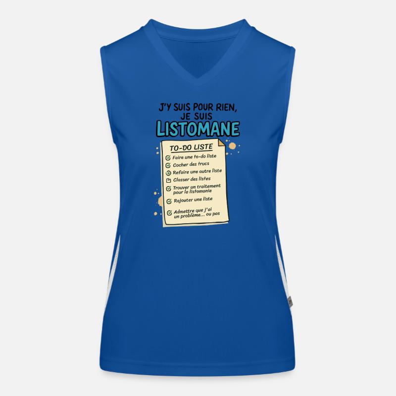 Ich bin ein Listomane Funktionelles Kontrast-Tank Top für Frauen