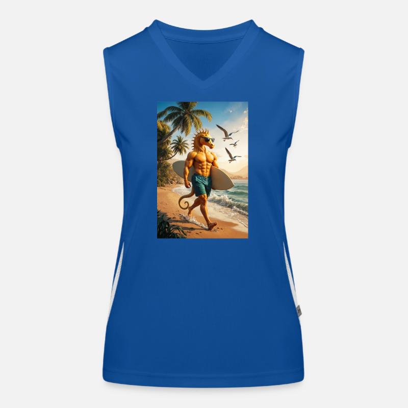 Surfeur Humanoïde Hippocampe Débardeur respirant contrasté Femme