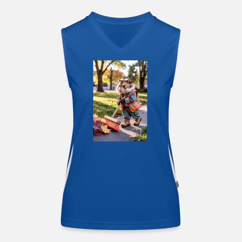 Humanoid Sweeper Hamster Women's Functional Contrast Tank Top