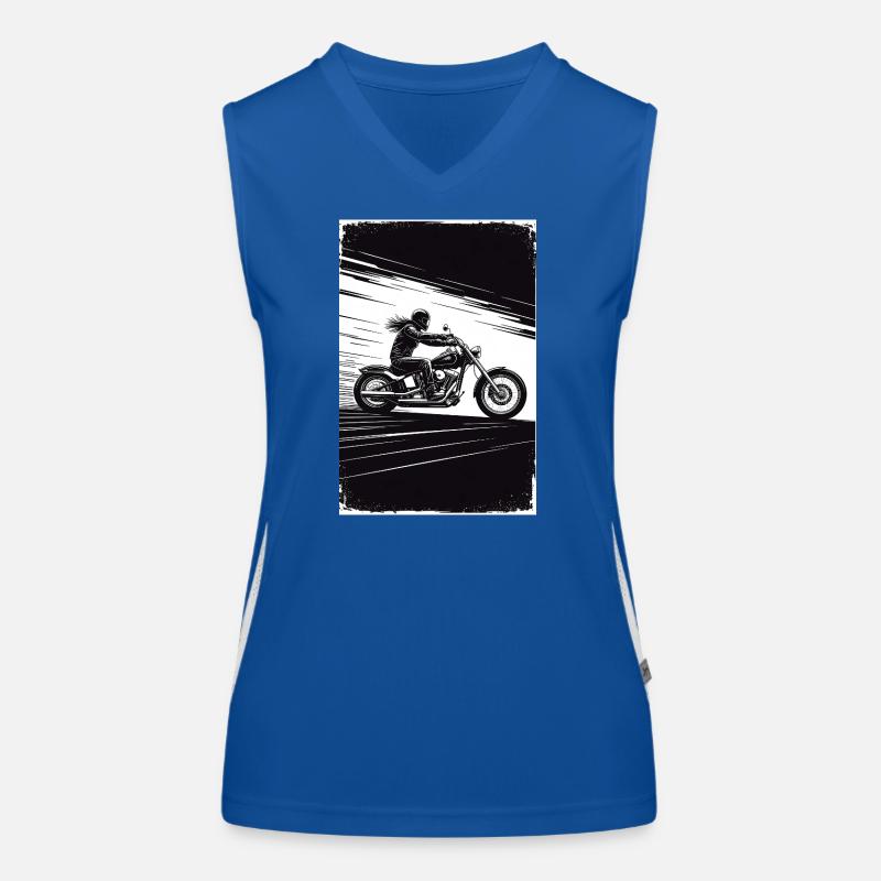 Chopper_Biker_Artwork_Collection_R02 Funktionelles Kontrast-Tank Top für Frauen