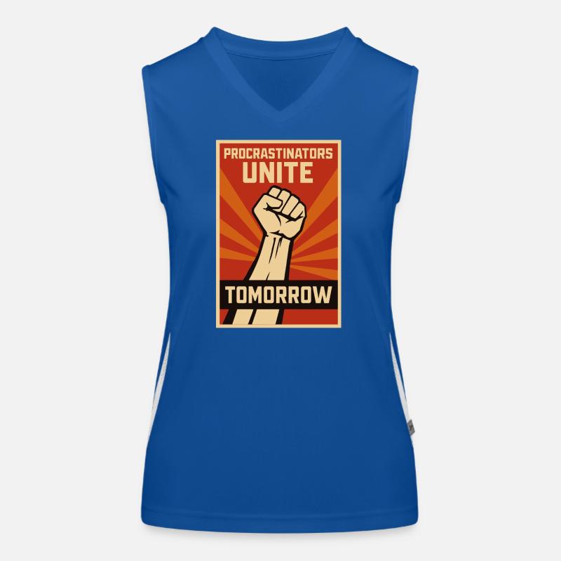Procrastinators, Procrastinators Unite, Tomorrow Women's Functional Contrast Tank Top